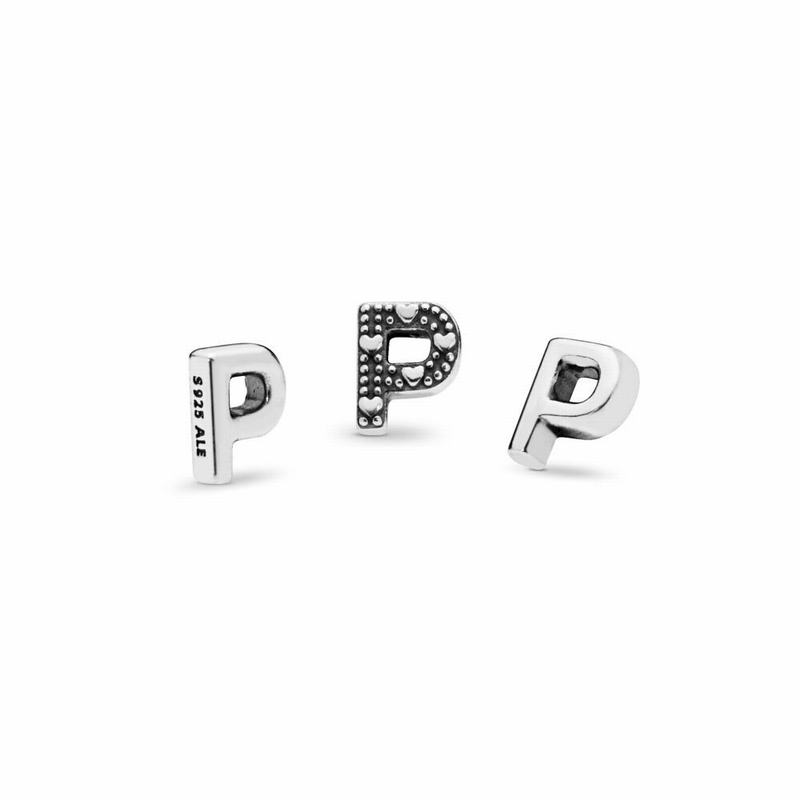 Pandora Australia Letter P Petite Locket Charm - Sterling Silver | KUIZMV276